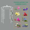 Metal Garden Arch Iron Garden Arbors Gazebo Dia 81.3'' x 114.2'' High Birdcage Shape Pergola Pavilion for Wedding Ceremony White